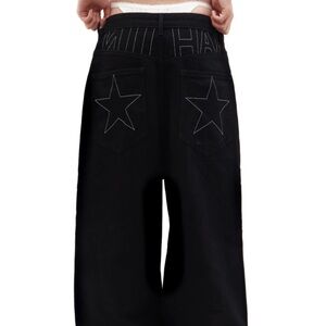 NiiHai Large Black Oversized Jeans